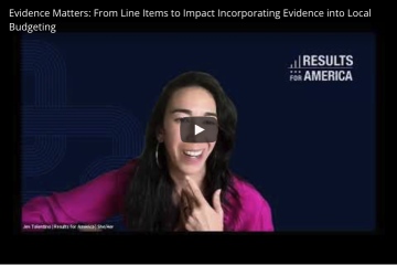 A photo of one of the speakers of the latest Evidence Matters webinar