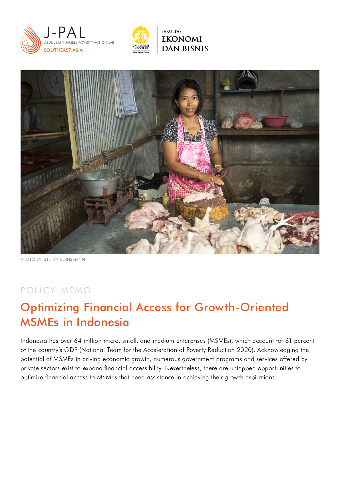 Optimizing Financial Access for Growth-Oriented MSMEs in Indonesia