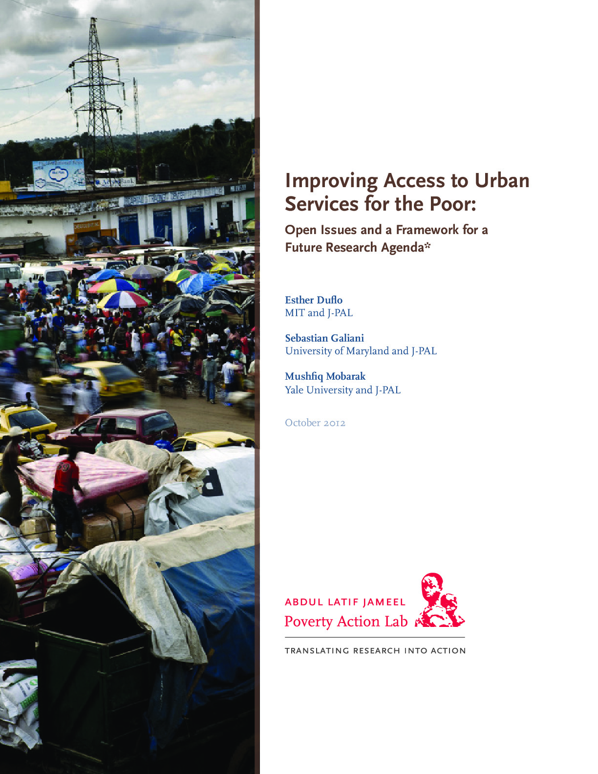 Improving Access to Urban Services for the Poor