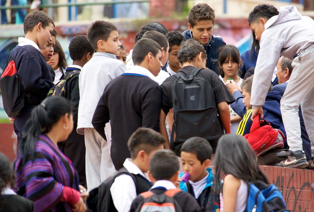 Crowd of children