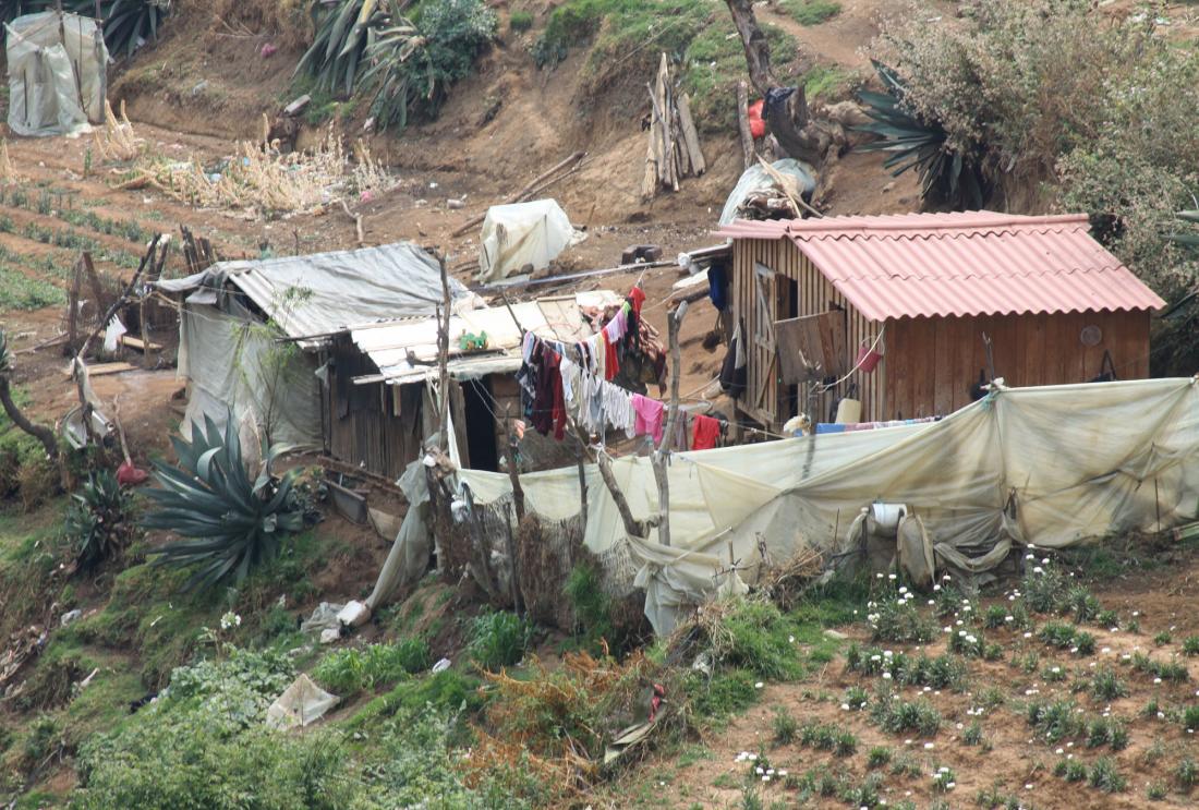 Slum housing in Mexico