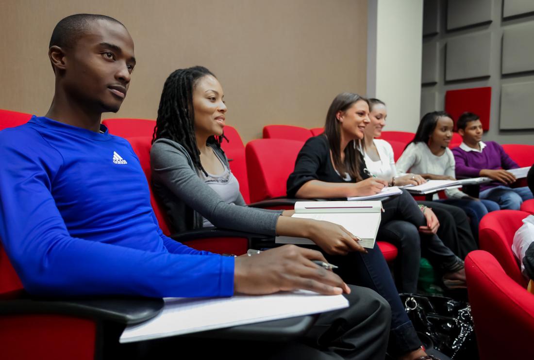 Young people in a class in South Africa 