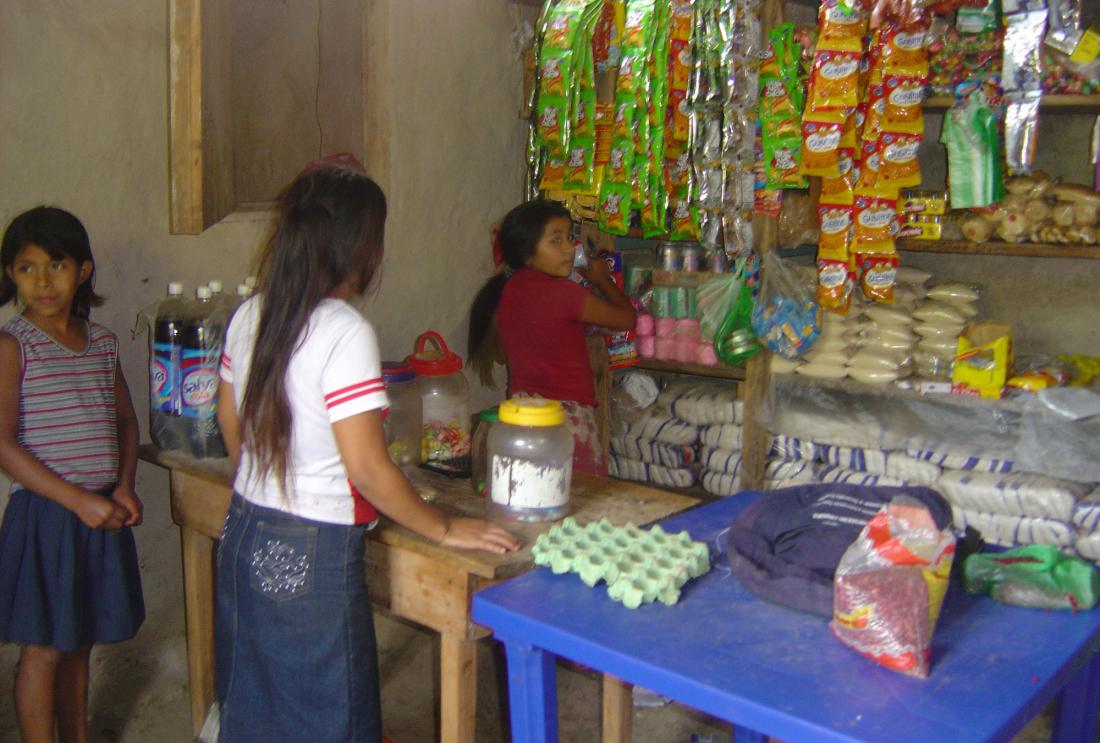 Children working in a store