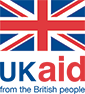 UK AID from the British People logo with image of UK flag