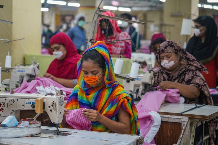 Women working in a sewing factory