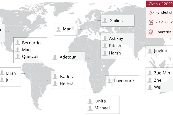 map of blended master's learners