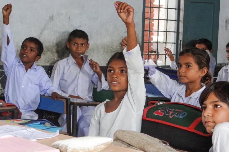 Students participating in interactive sessions in India.