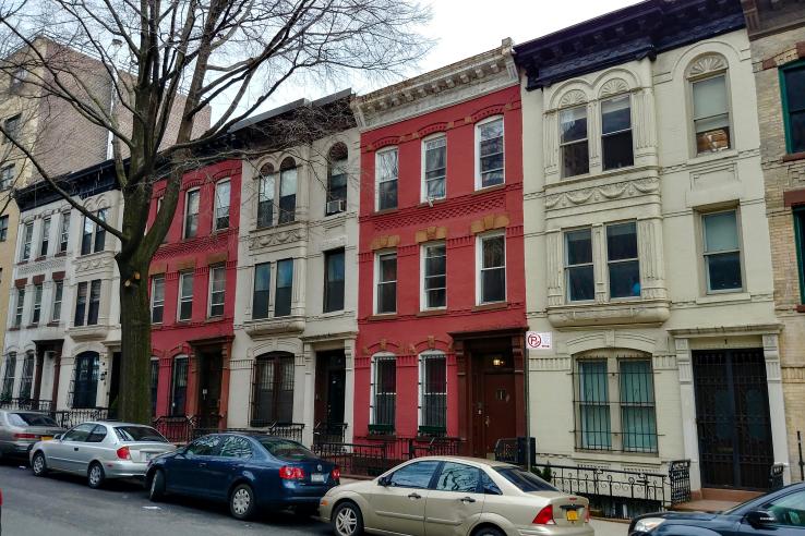 Row of houses in North America