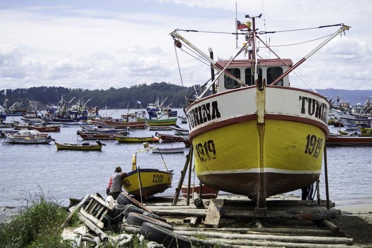 Fishing boat in Chile