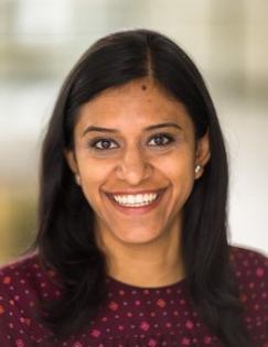 A headshot of a woman