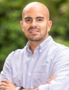 A headshot of a man