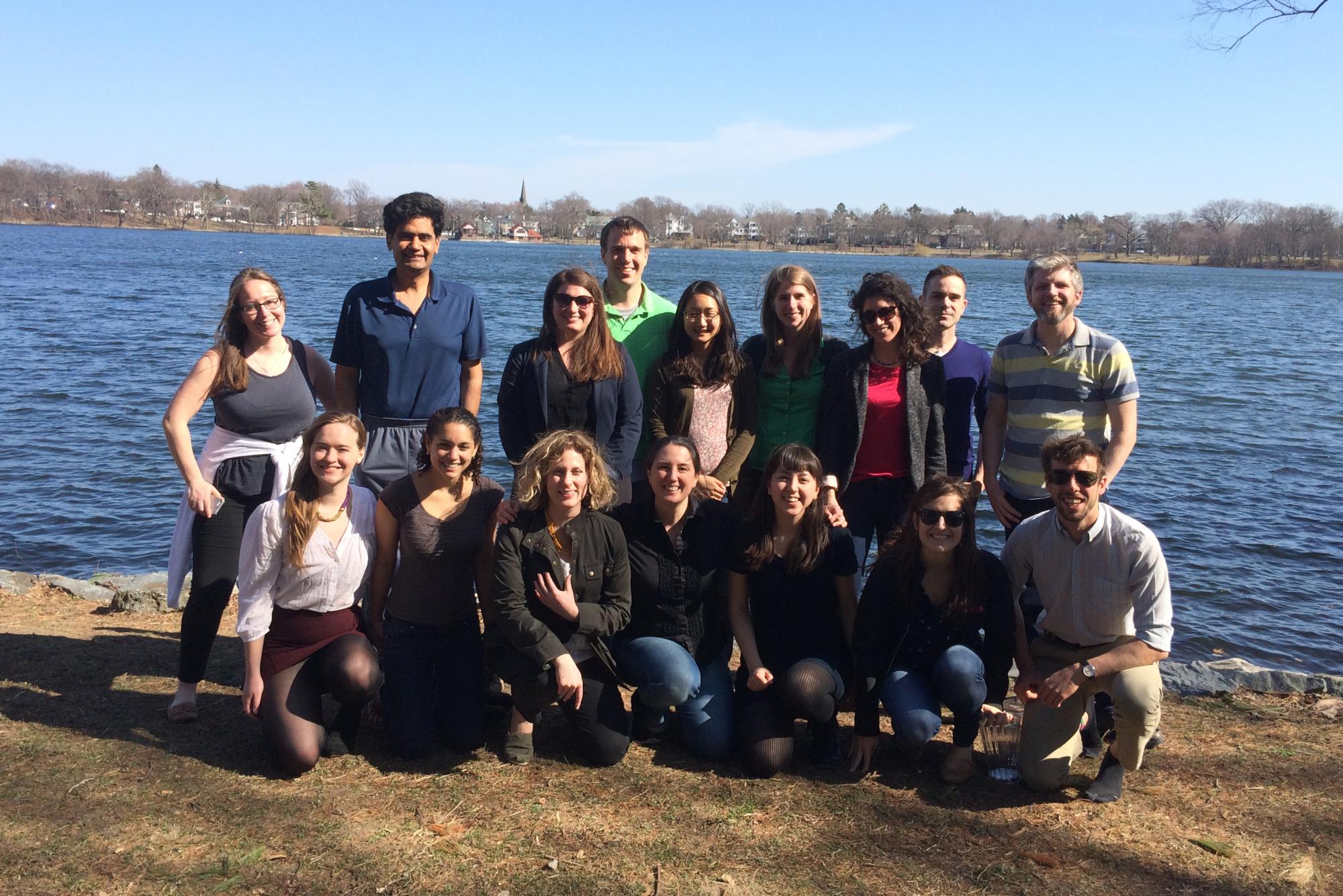 The 2015 P&C group photo in front of a lake