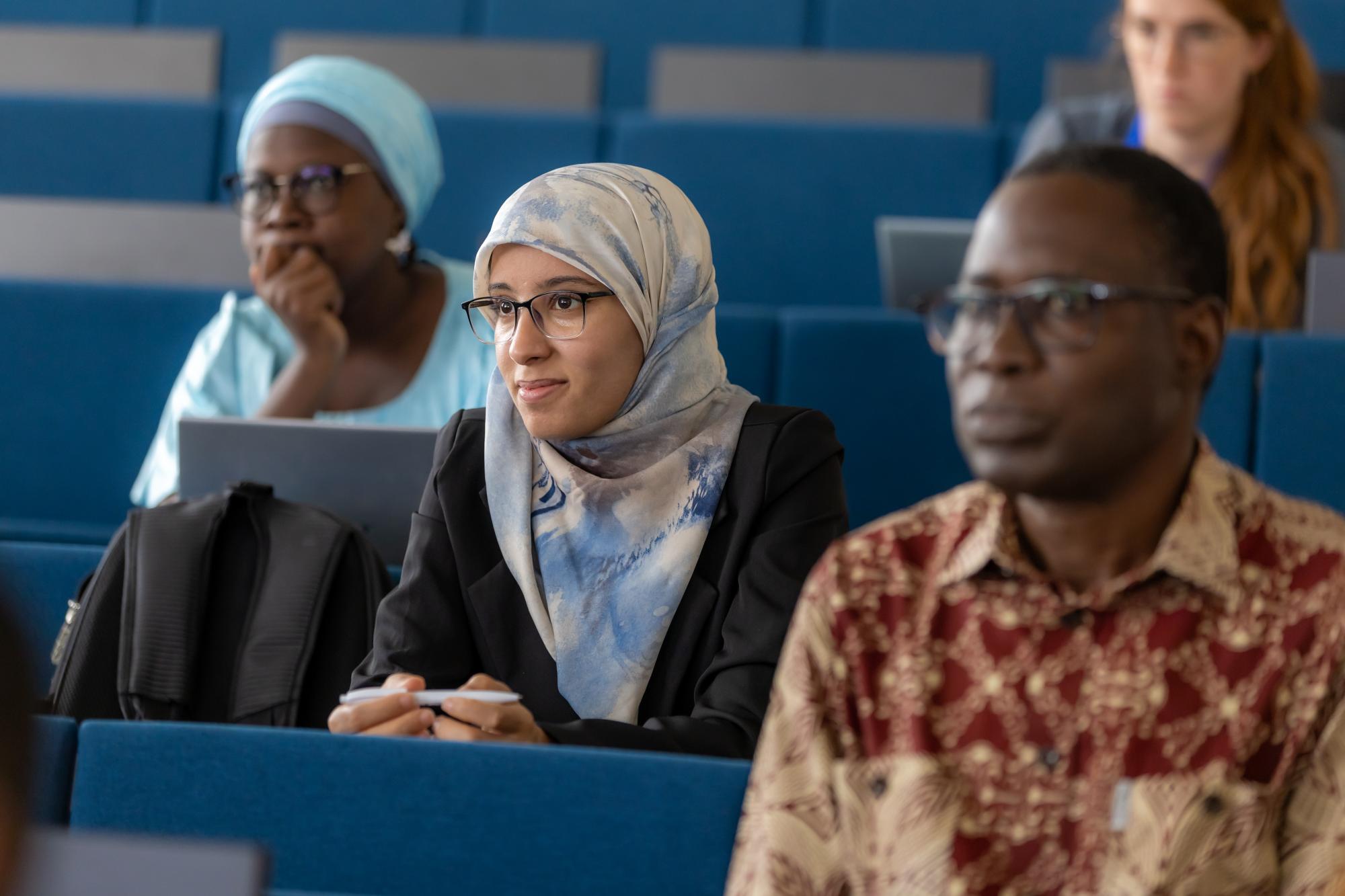 2024 summer school participants during a lecture at UM6P in Rabat, Morocco.