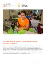 Tailoring MSMEs Training Programs to Improve Business Outcomes