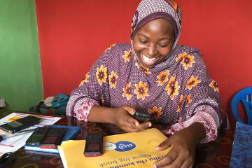 Women looking at phone