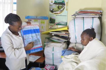 Nurse talking to a patient