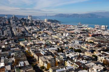 An aerial view of California's Bay Area